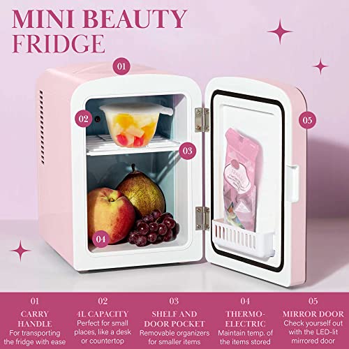 Paris Hilton Mini Refrigerator, Pink - Deborah Elizabeth Beauty